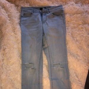 aeropostale distressed light wash jeans
